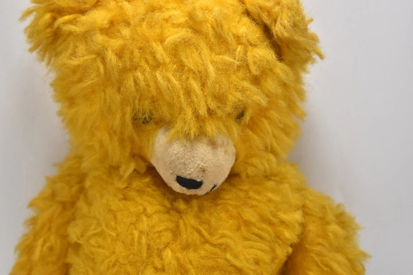 1950s European Wood Wool Vintage Teddy Bear Fully Jointed 45cm Collectible