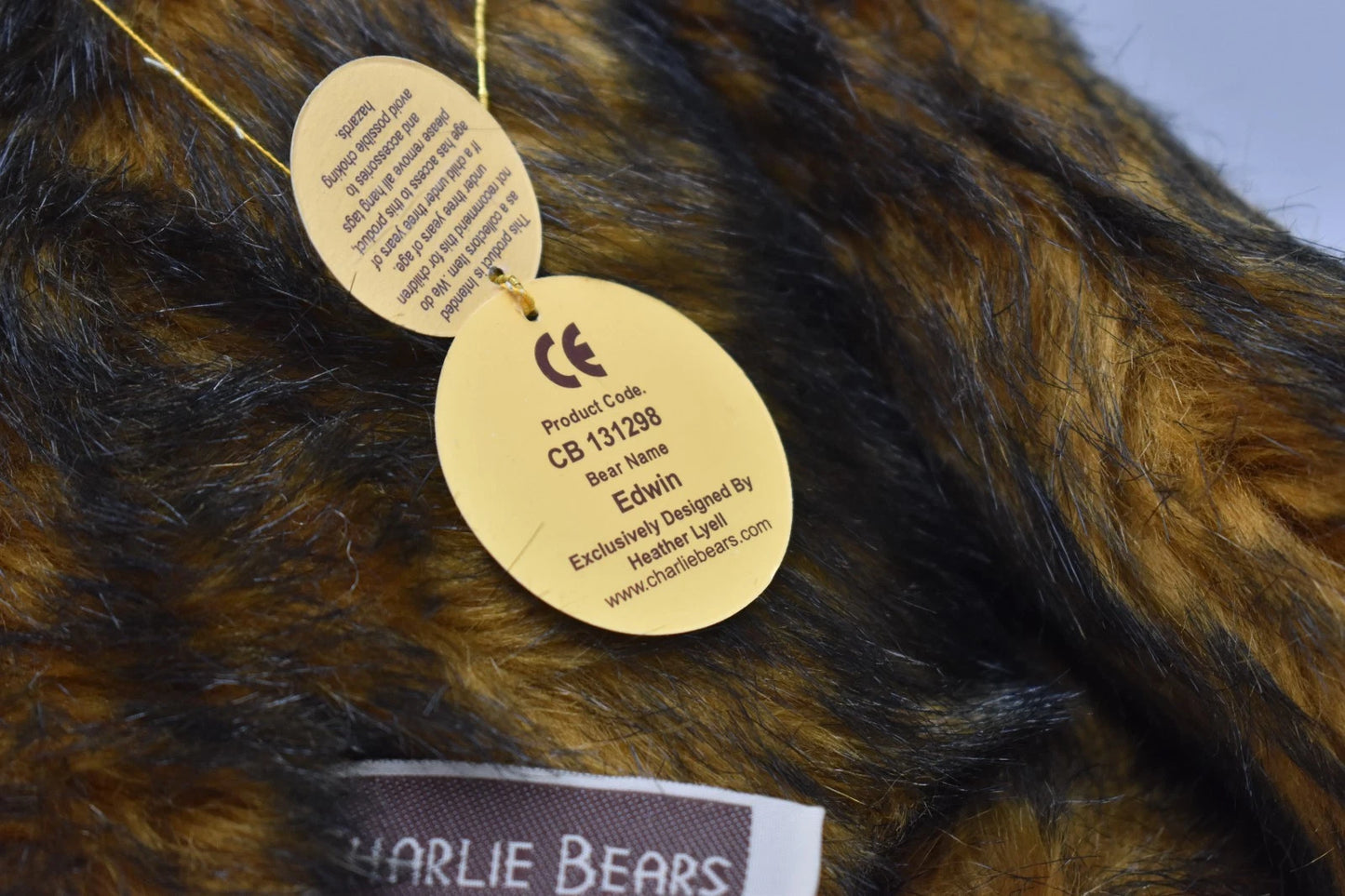 Charlie Bears Edwin Teddy Bear Heather Lyell Retired Tagged Jointed Collectable