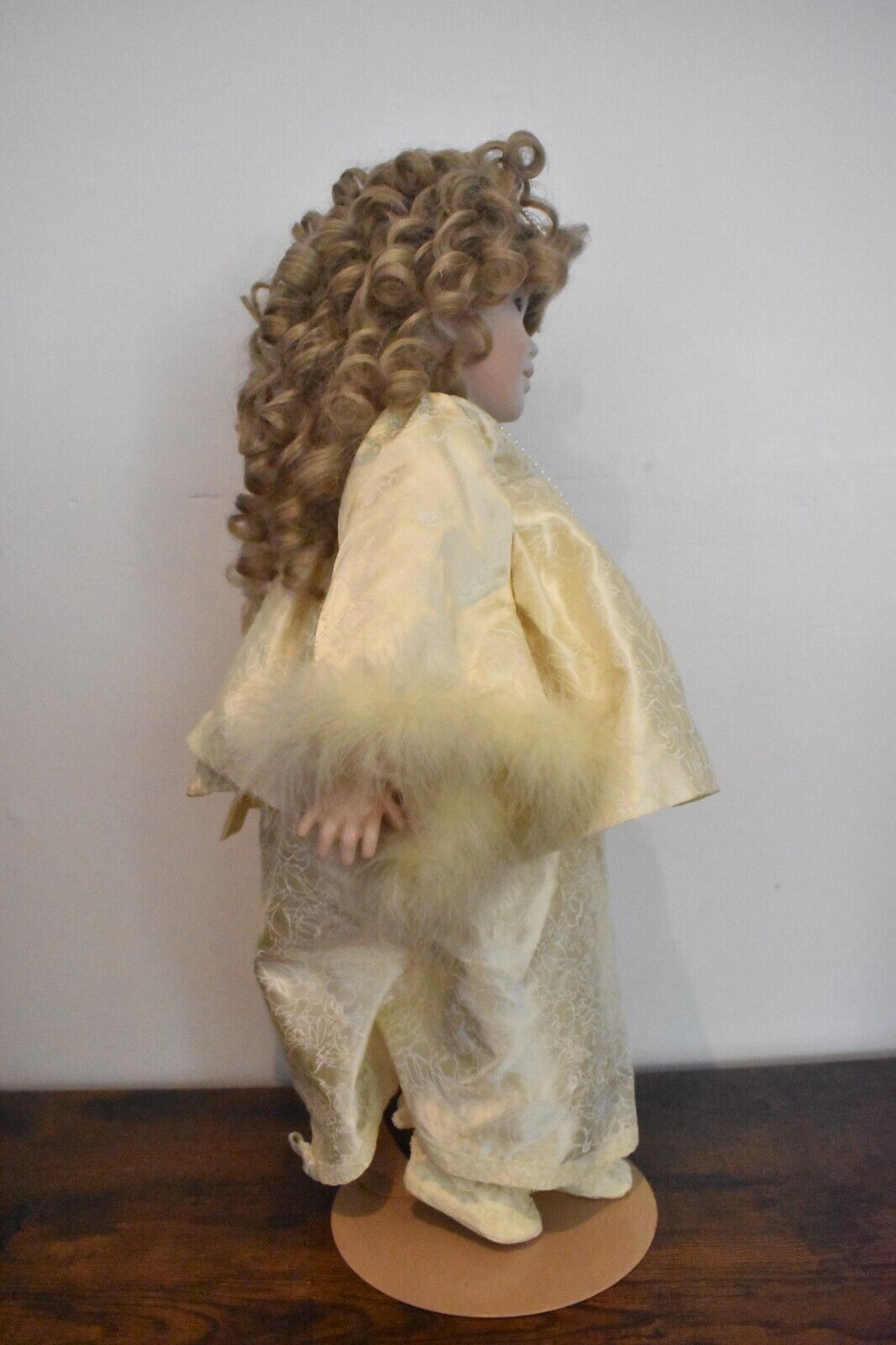 Vintage Reproduction Doll French Bru Jumeau with Seeley Body & Silk Dress – 60cm