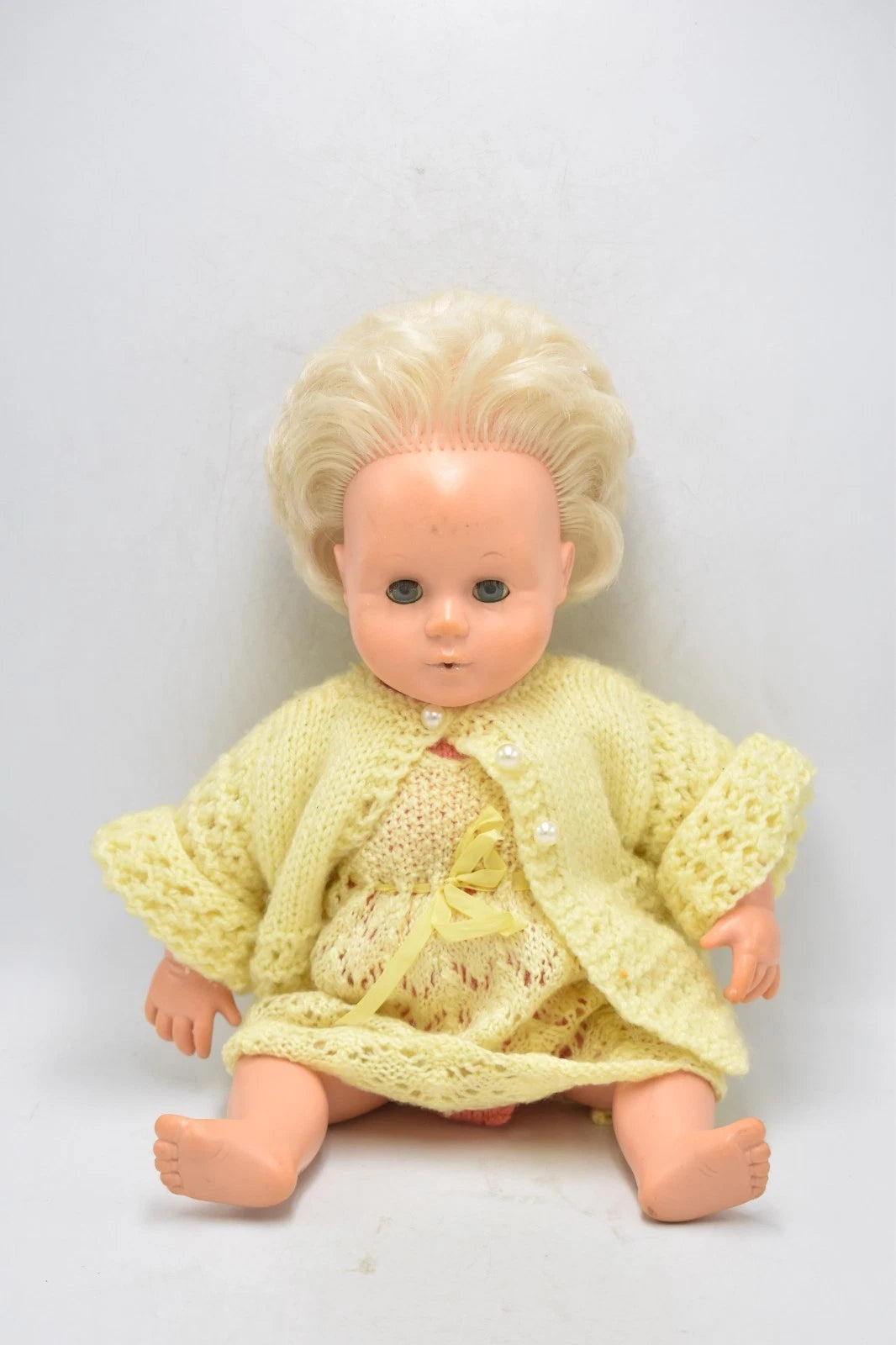 Vintage Palitoy Tiny Tears Baby Doll – 1960s England, 16D Jointed, 40cm