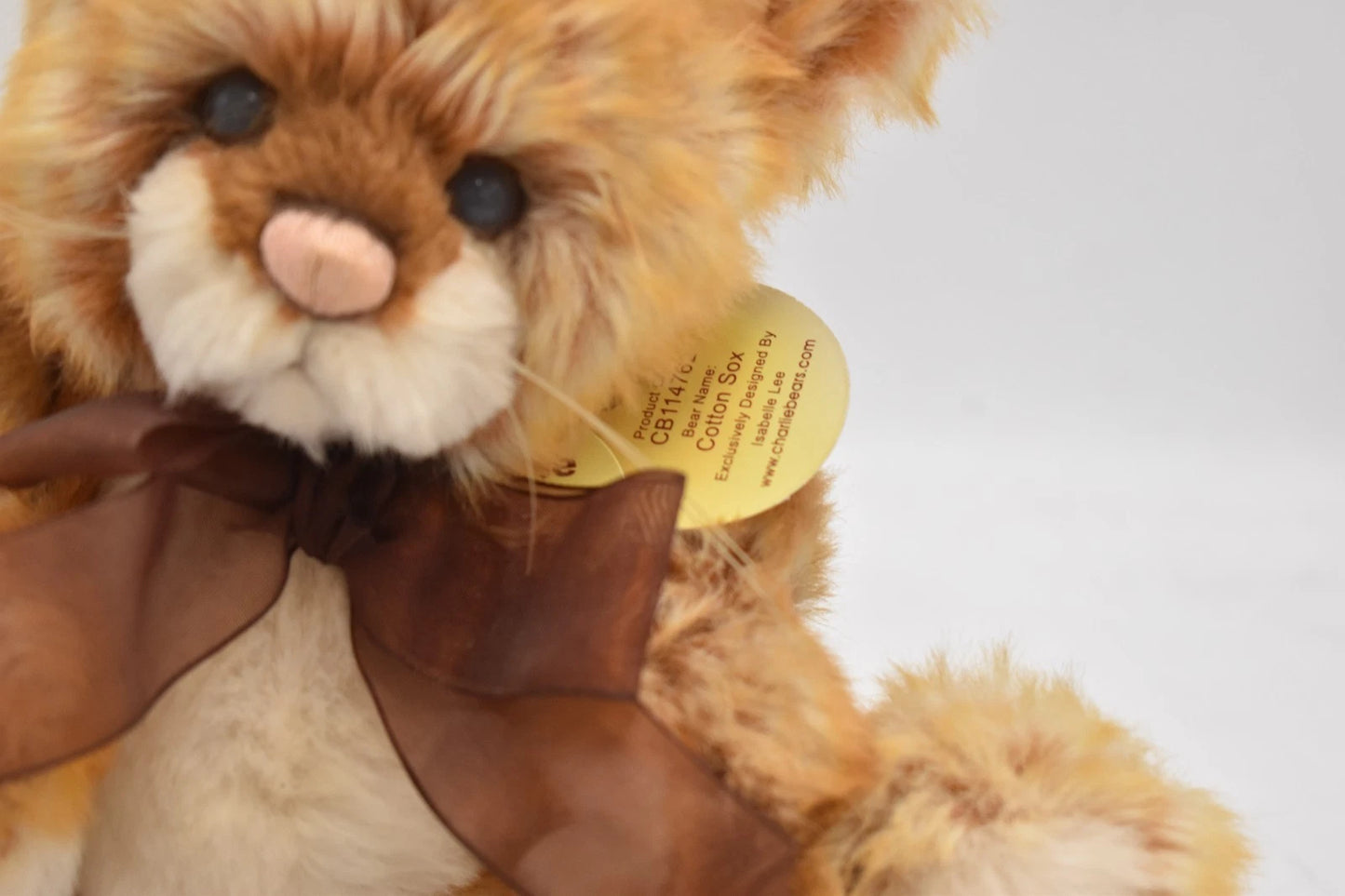 Charlie Bears Cotton Sox Rabbit Teddy Bear Retired Isabelle Lee Designed Tagged