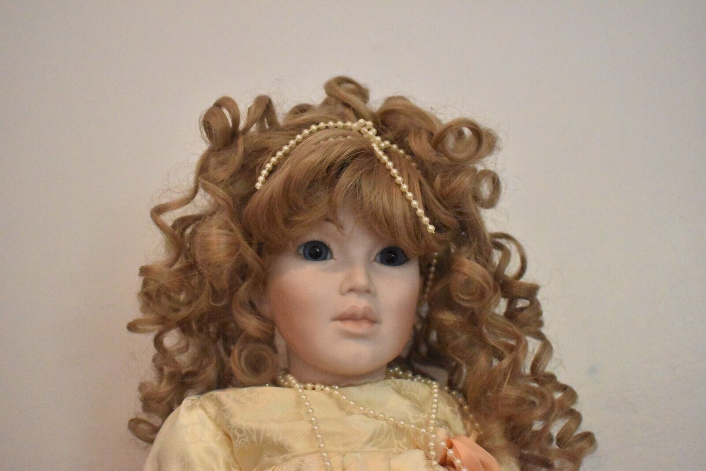 Vintage Reproduction Doll French Bru Jumeau with Seeley Body & Silk Dress – 60cm