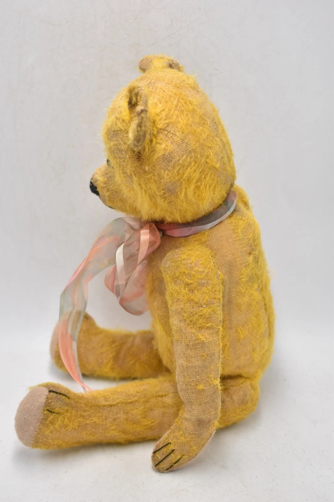 Vintage 1920s American Mohair Stick Teddy Bear Fully Jointed 38cm Collectible