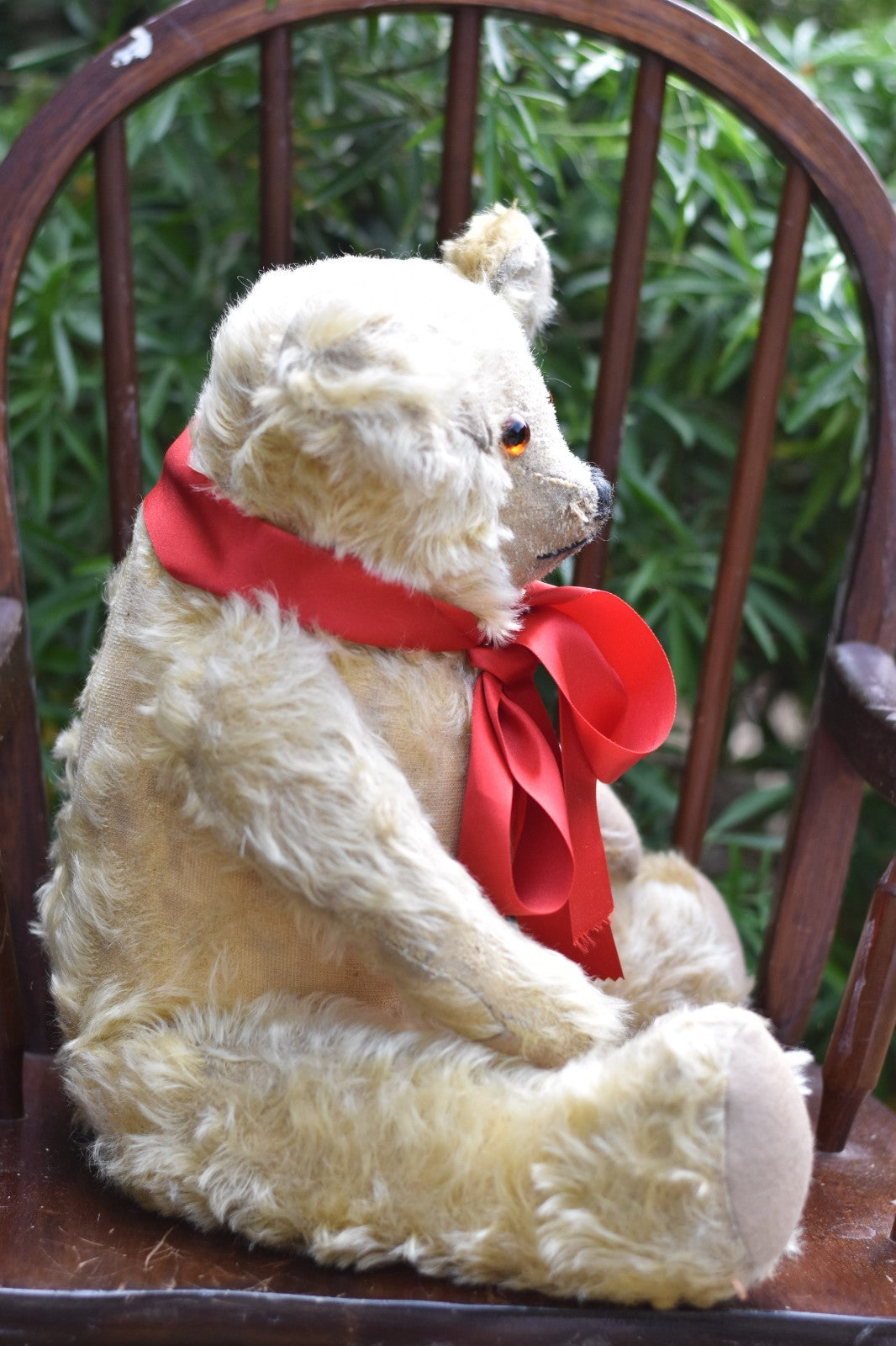 Vintage 1930s Large Mohair Teddy Bear 50cm, Fully Jointed, Glass Eyes, Kapok