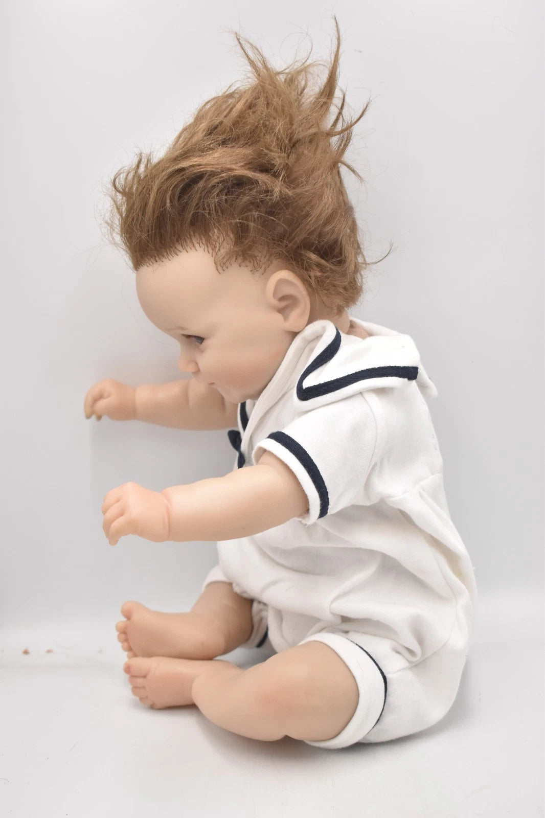 Vintage Reborn Baby Doll Lifelike Vinyl Baby Doll Soft Cloth Body 36cm
