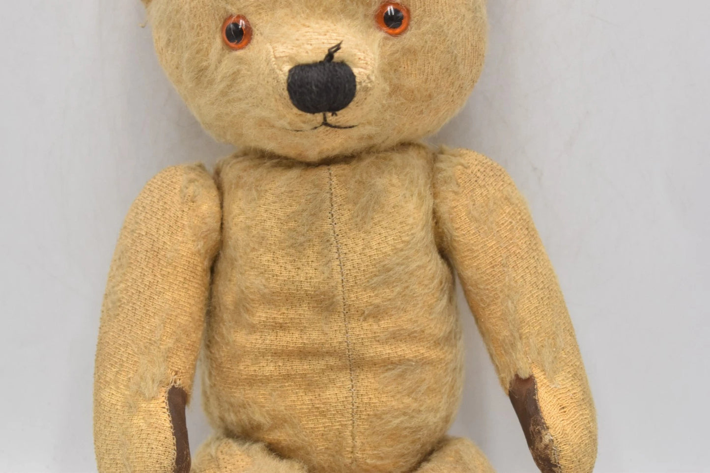 Vintage 1940s Chad Valley English Mohair Teddy Bear Rexine Paws 38cm