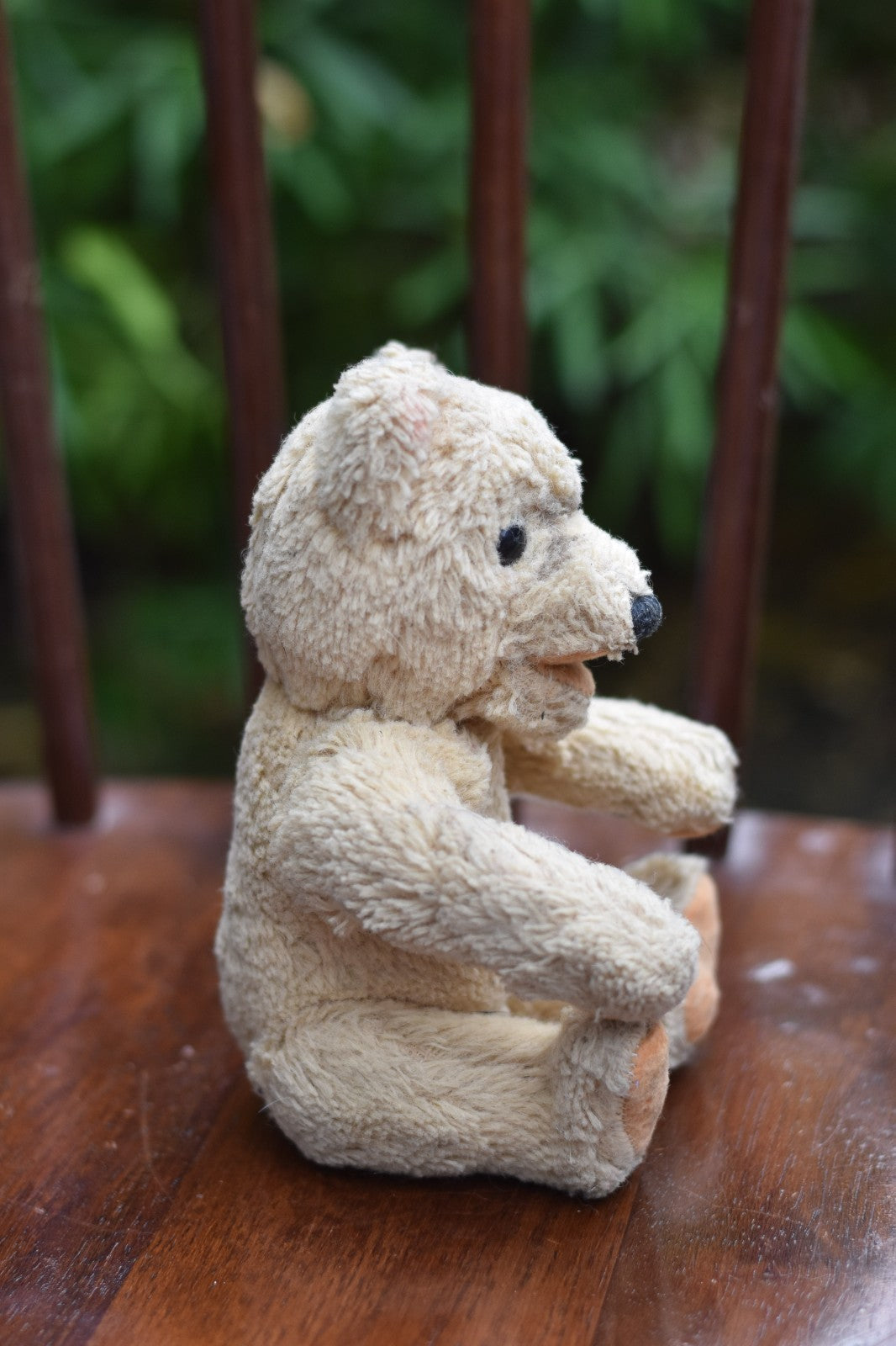 Vintage 1950s Hamiro Czech Mohair Teddy Bear Smiling, Fully Jointed, 20cm