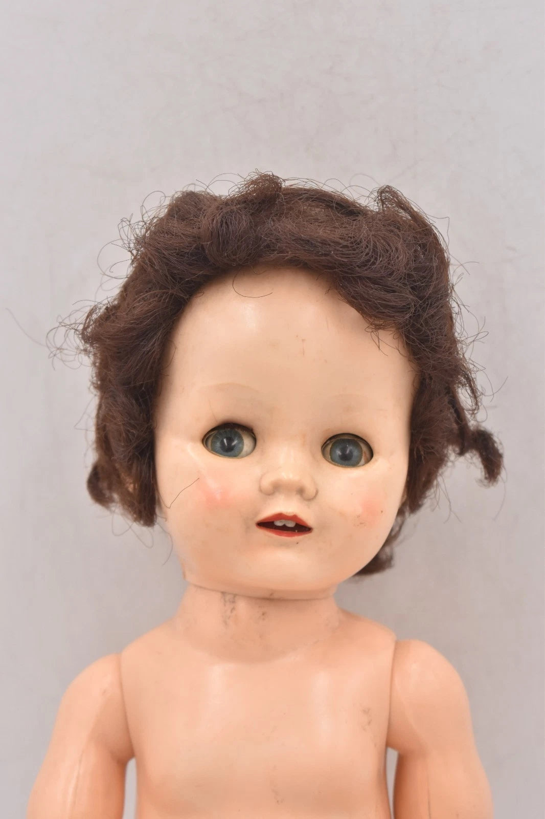 Vintage 1950s Pedigree Doll Sleepy Blinking Eyes Brunette Hair 40cm