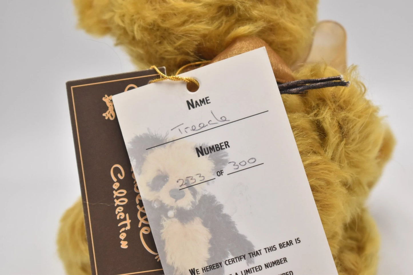 Charlie Bears Treacle Isabelle Collection Limited Edition Mohair Tagged Bag
