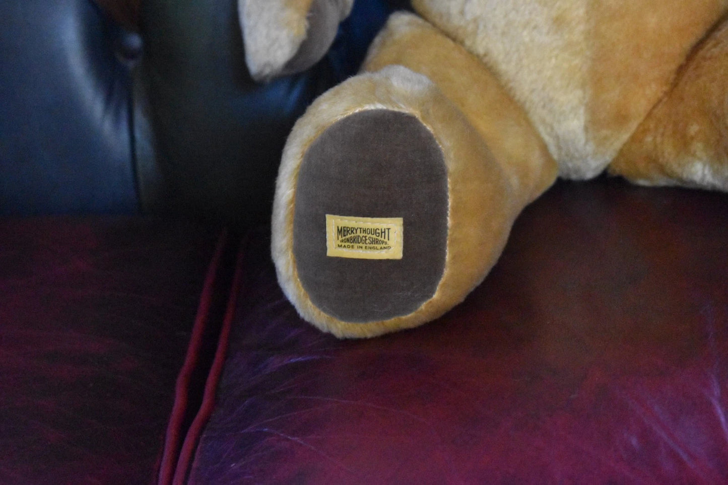 Vintage Merrythought Mohair Golden Teddy Bear Fully Jointed 70cm Collectable