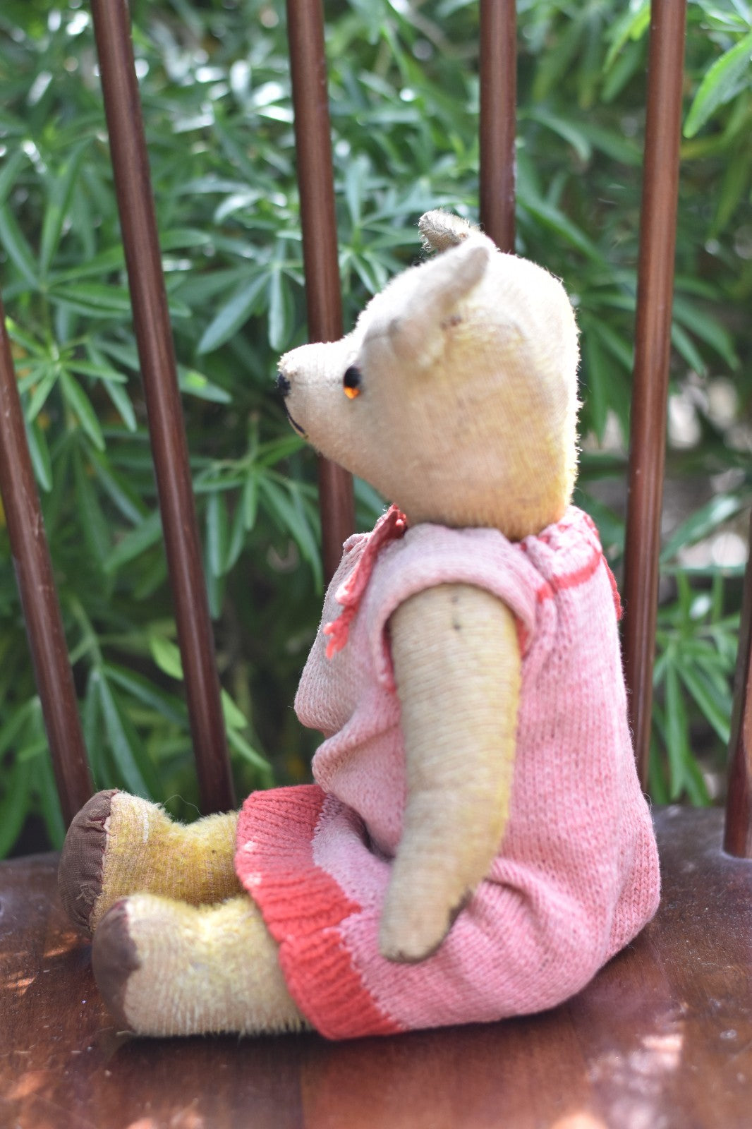 Vintage 1914–1920 American Stick Mohair Teddy Bear Nancy 36cm