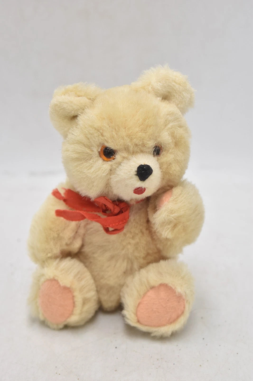 Vintage 1960s Shanghai Doll Factory Wool Plush Teddy Bear with Tongue