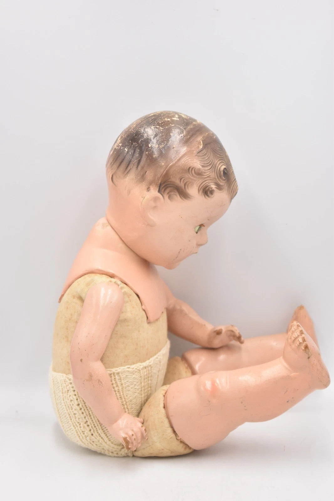 Vintage 1930s 1940s Composition Doll Sleepy Blinking Eyes 46cm Collectable