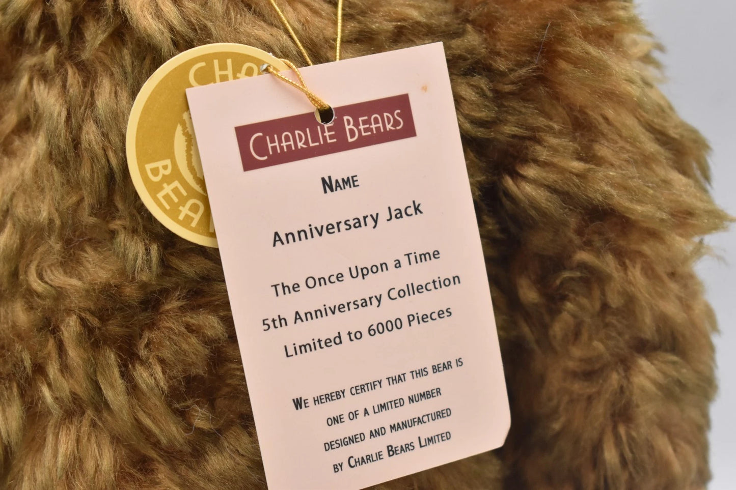 Charlie Bears Anniversary Jack Teddy Bear Limited Edition Isabelle Lee Design