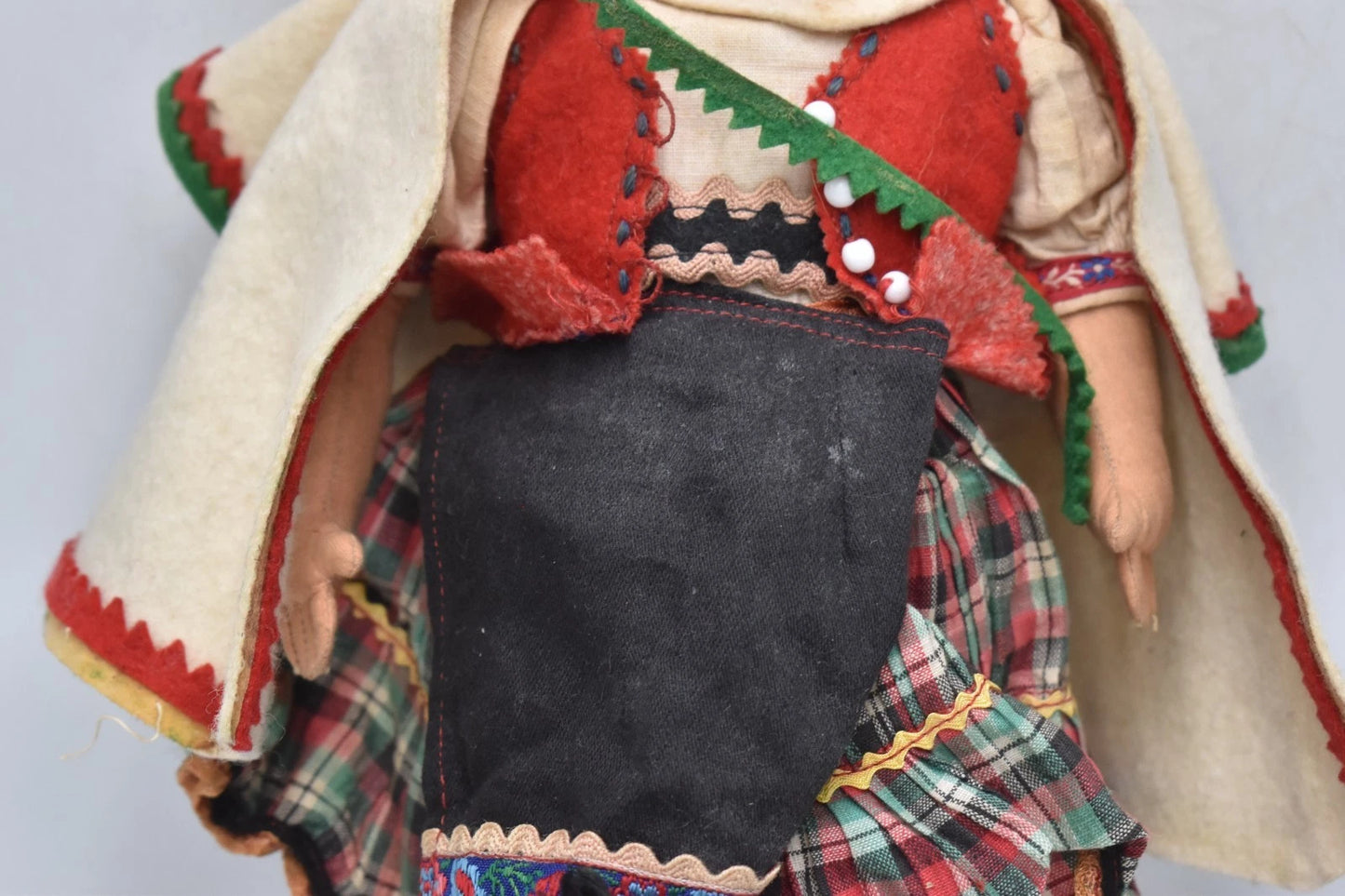 Vintage 1930s Felt Doll in Native Outfit – 36cm