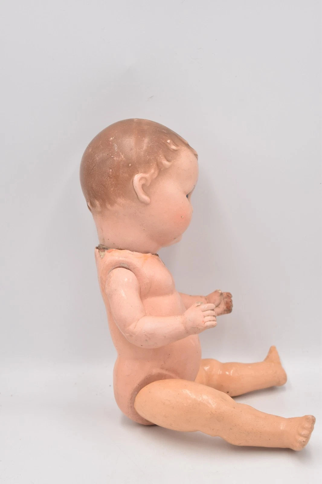 Antique Vintage German Composition Baby Doll Sleepy Blinking Eyes 32cm Hand Made