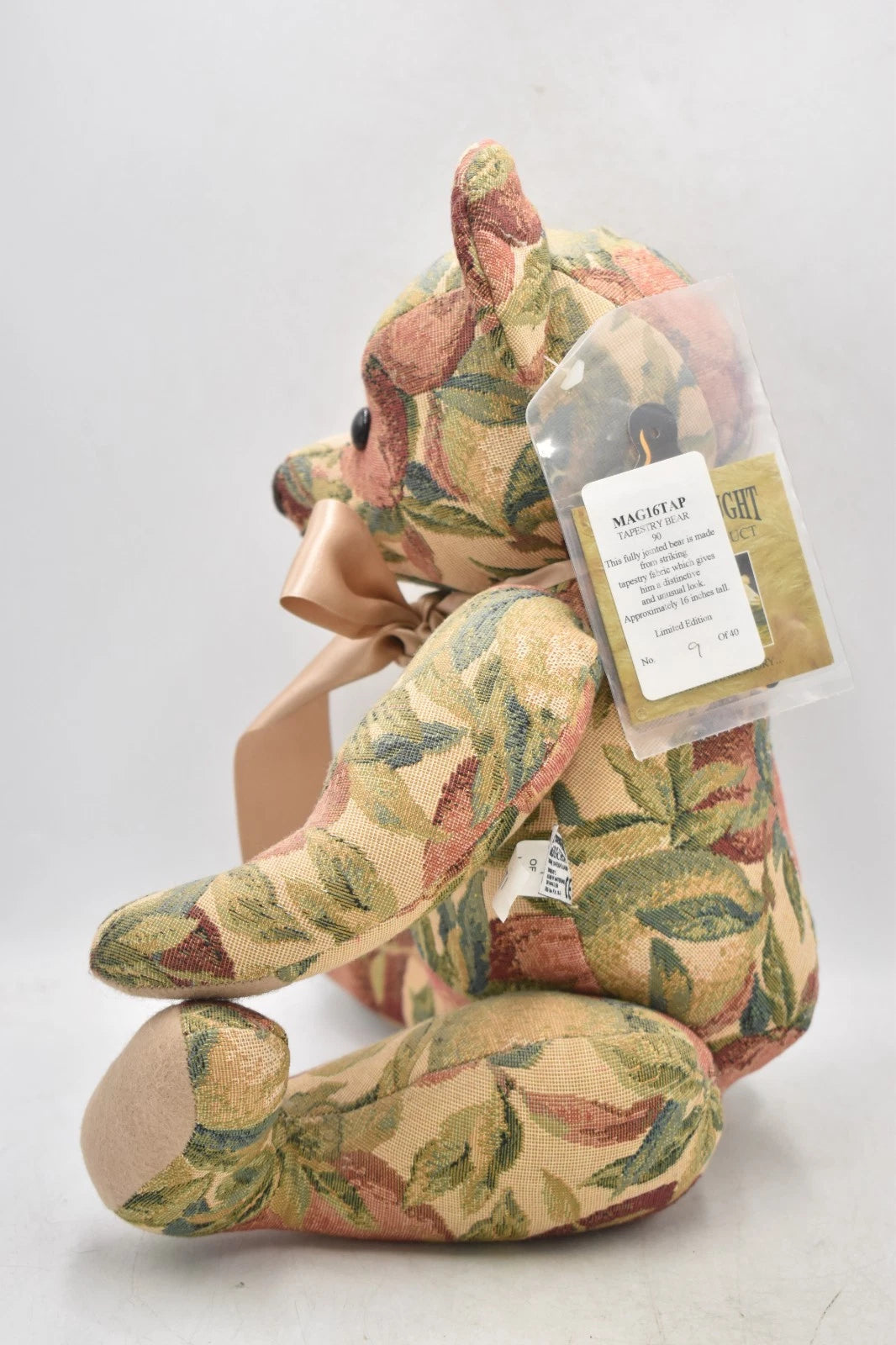 Merrythought Tapestry Teddy Bear – Limited Edition 9/40, Tagged, Retired 40cm