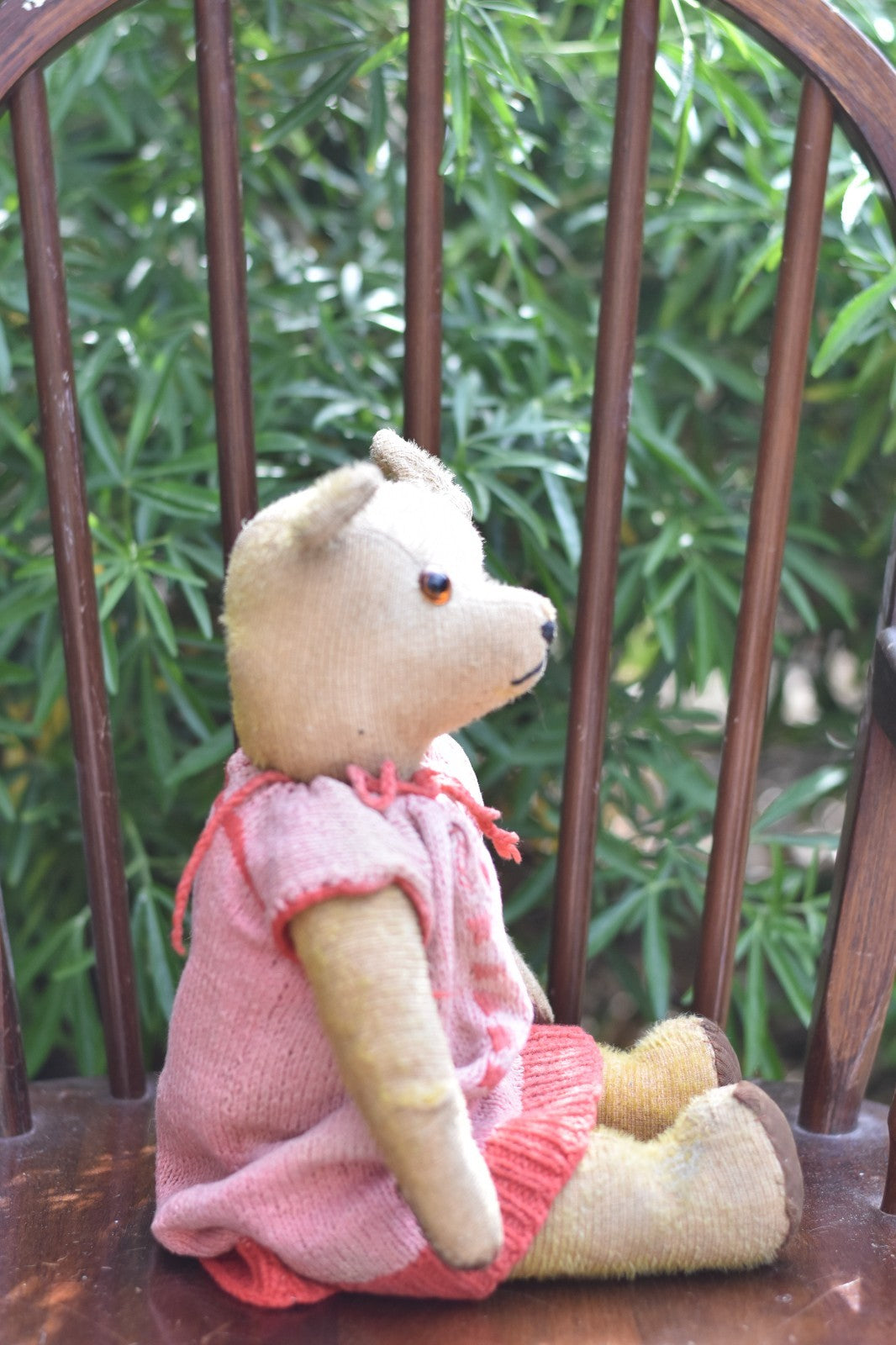 Vintage 1914–1920 American Stick Mohair Teddy Bear Nancy 36cm
