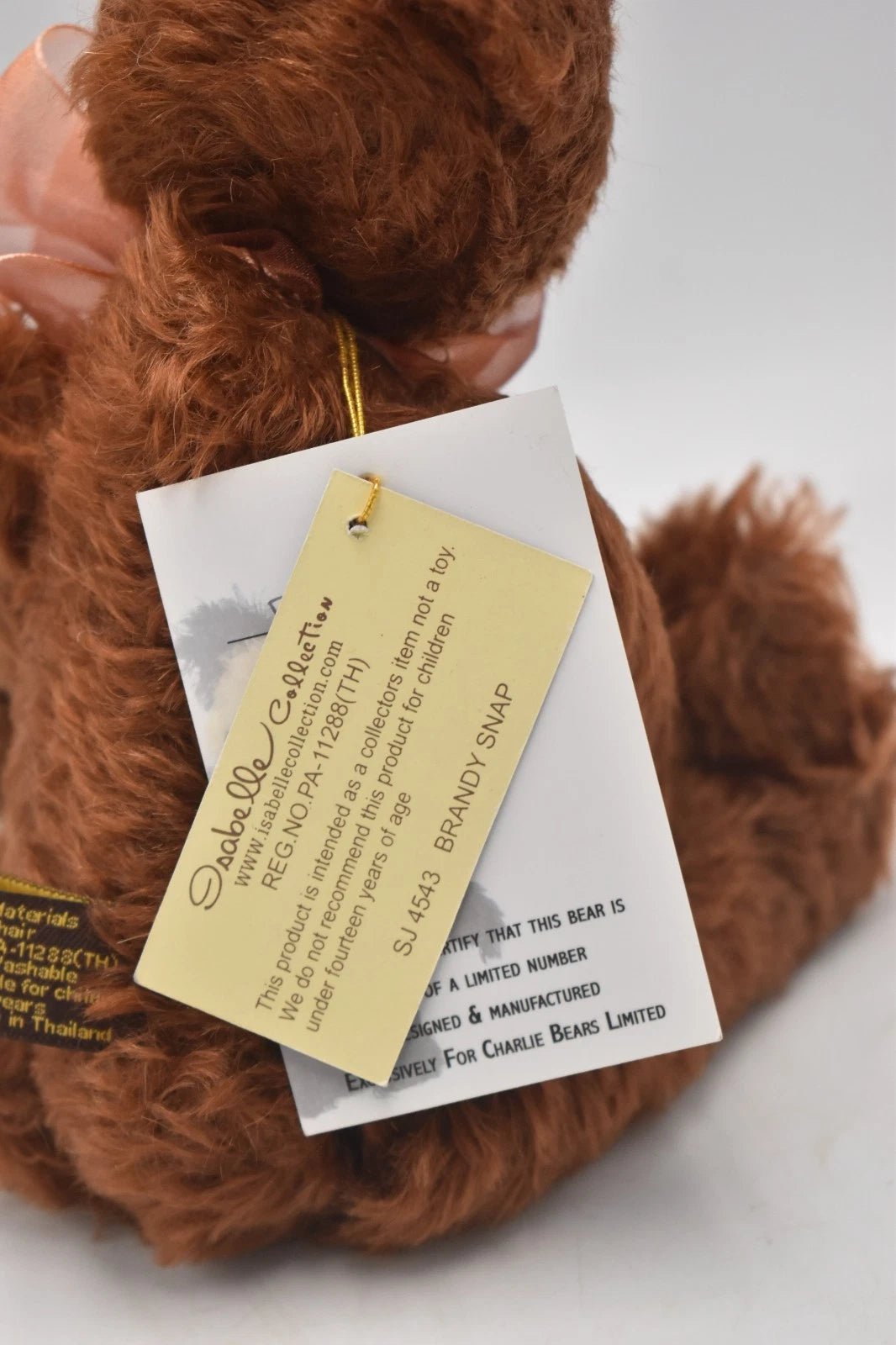 Charlie Bears Brandy Snap Isabelle Collection Limited Edition Mohair Tagged 30cm