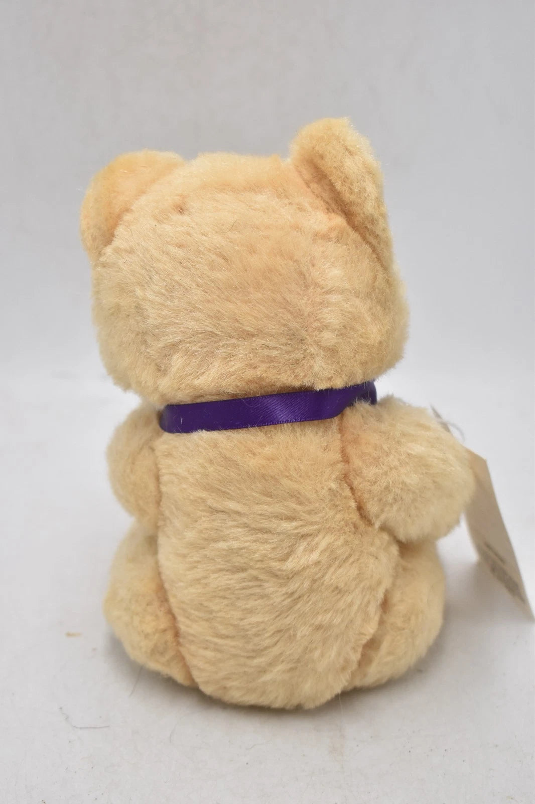 Vintage 1960s Pure Wool Plush Teddy Bear Fully Jointed Rubber Nose 24cm