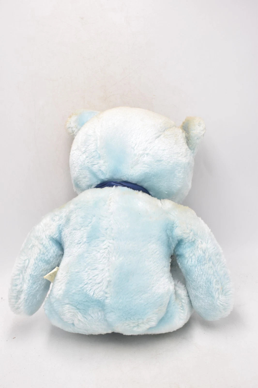 Vintage 1980s Bright Blue Teddy Bear Made in Korea Plush Soft Toy 36cm