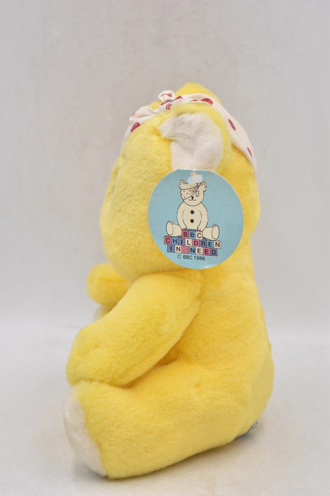 Vintage 1986 BBC Children in Need Pudsey the Bear Plush With Tags 23cm