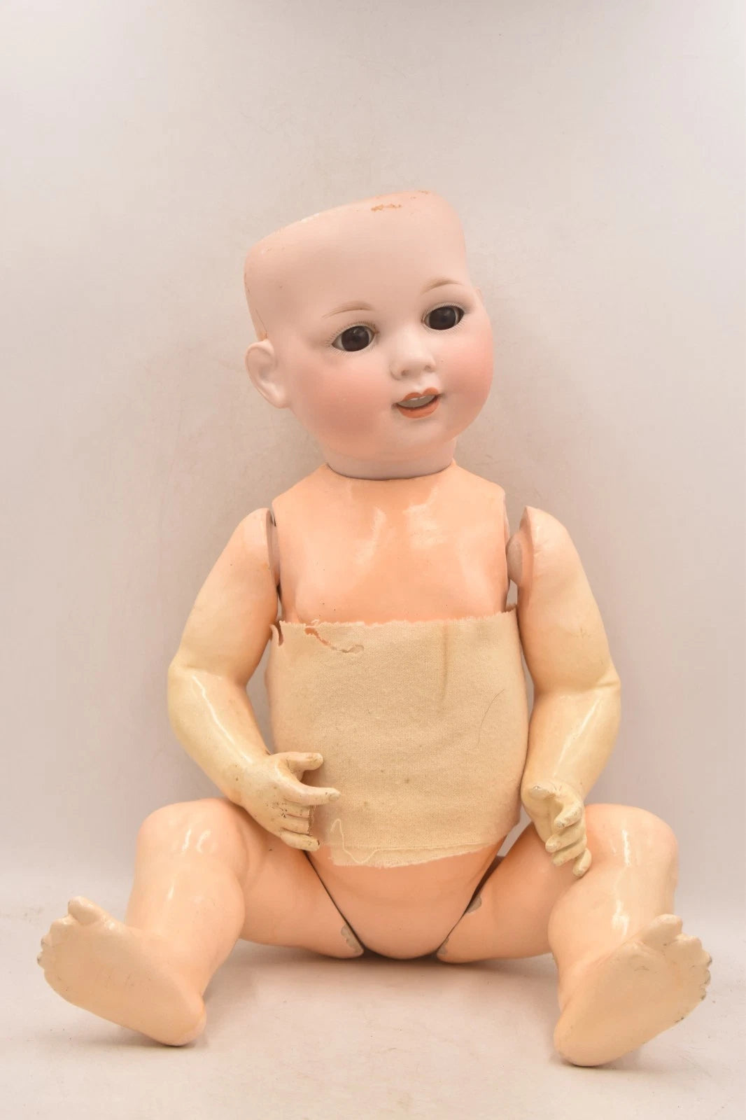 Antique Armand Marseille 980 Bisque Head Doll 52cm Sleep Eyes Open Mouth Vintage