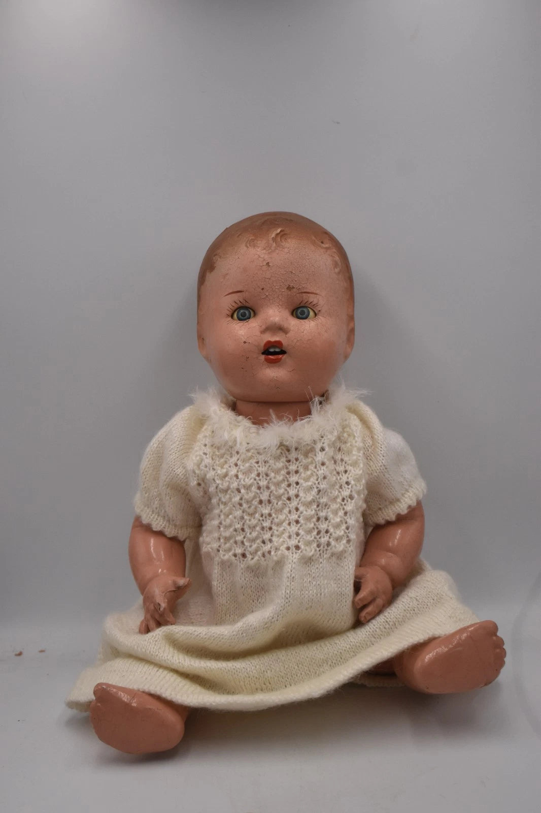 Vintage 1940s 1950s Pedigree Composite Doll Hand Painted Marked 40cm Collectable
