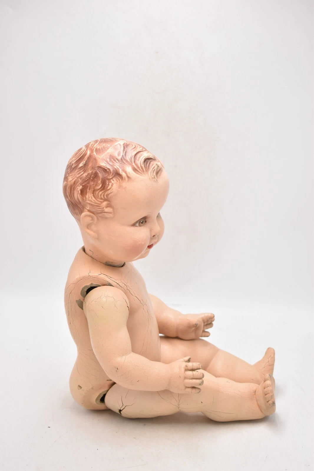Antique Dean’s Rag Book Composition Doll – DRB Marked, 38cm