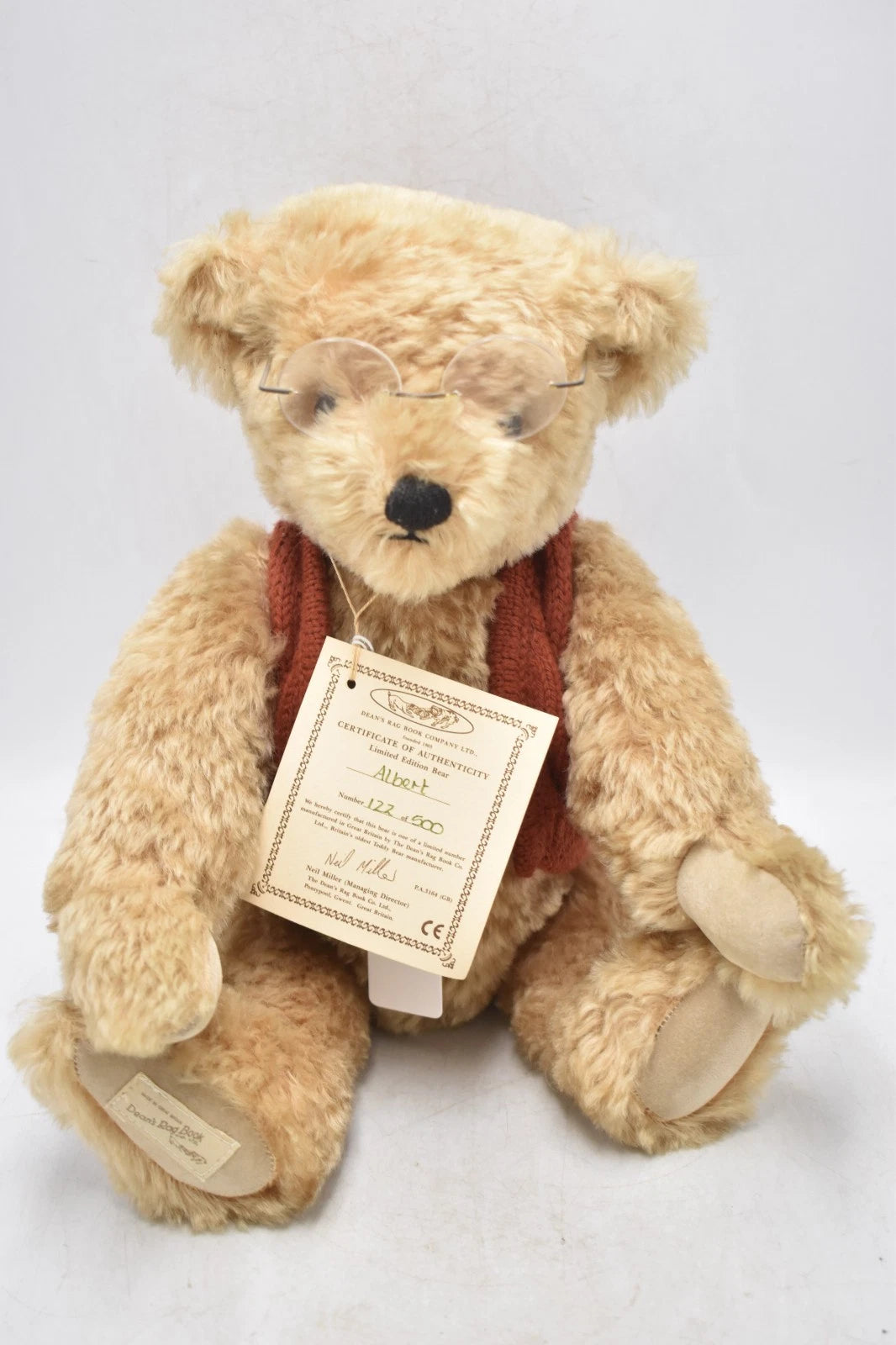 Deans Rag Book Co Albert Teddy Bear Limited Edition 122/500 Fully Jointed 34cm