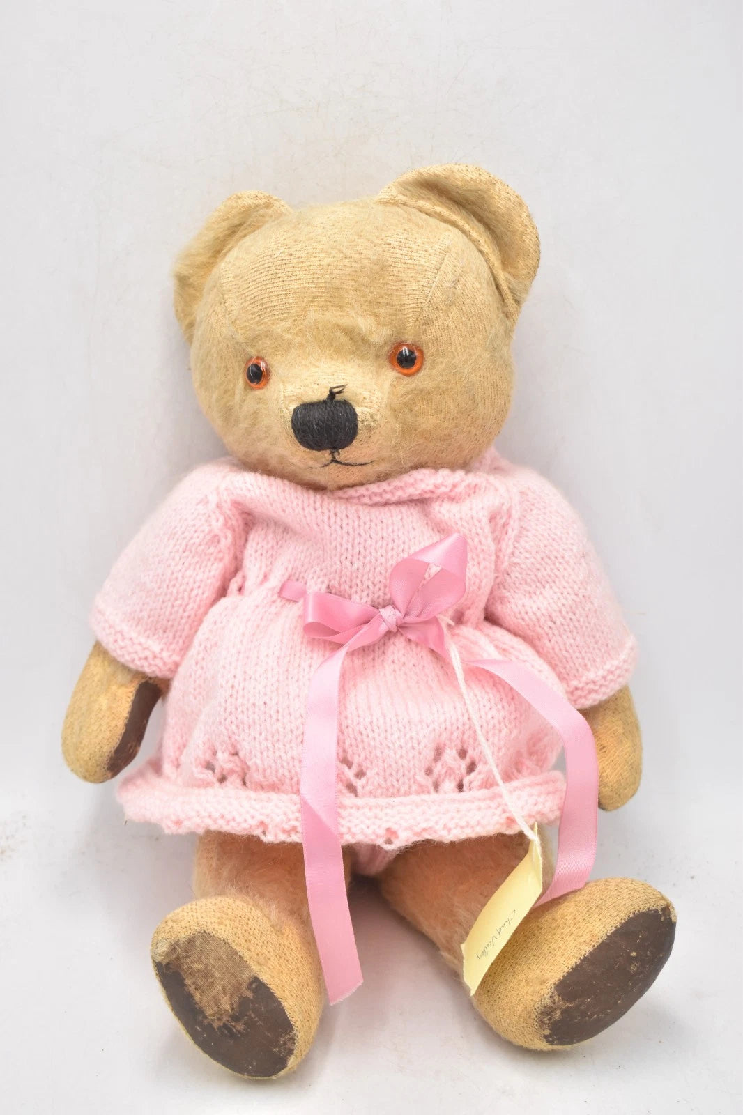 Vintage 1940s Chad Valley English Mohair Teddy Bear Rexine Paws 38cm