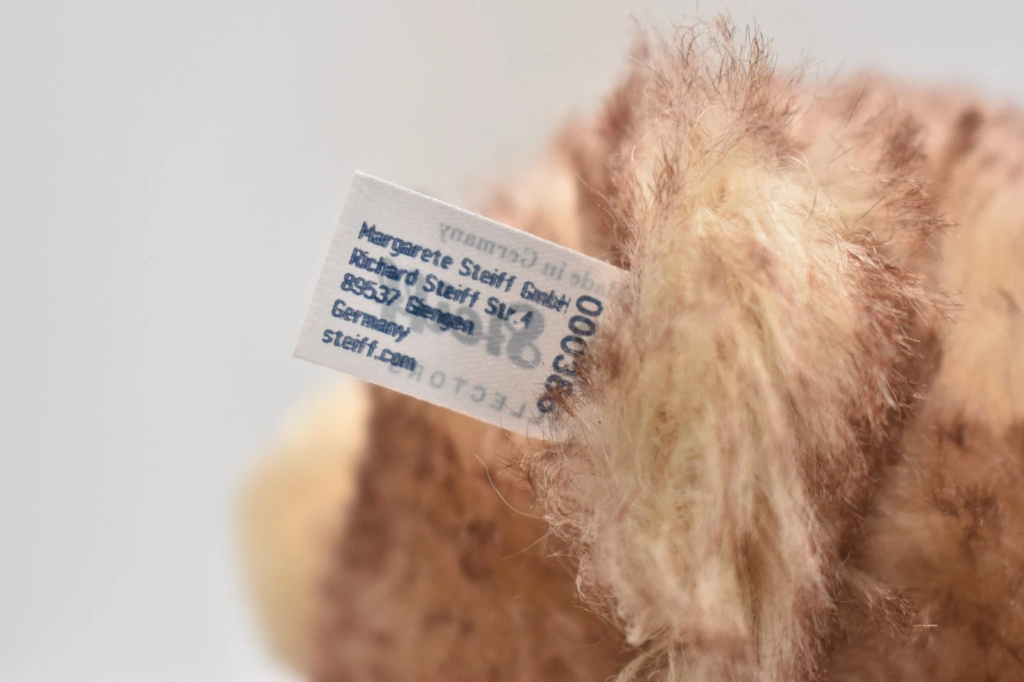 Steiff Classic Teddy Bear Brown Tipped Mohair Growler 000386