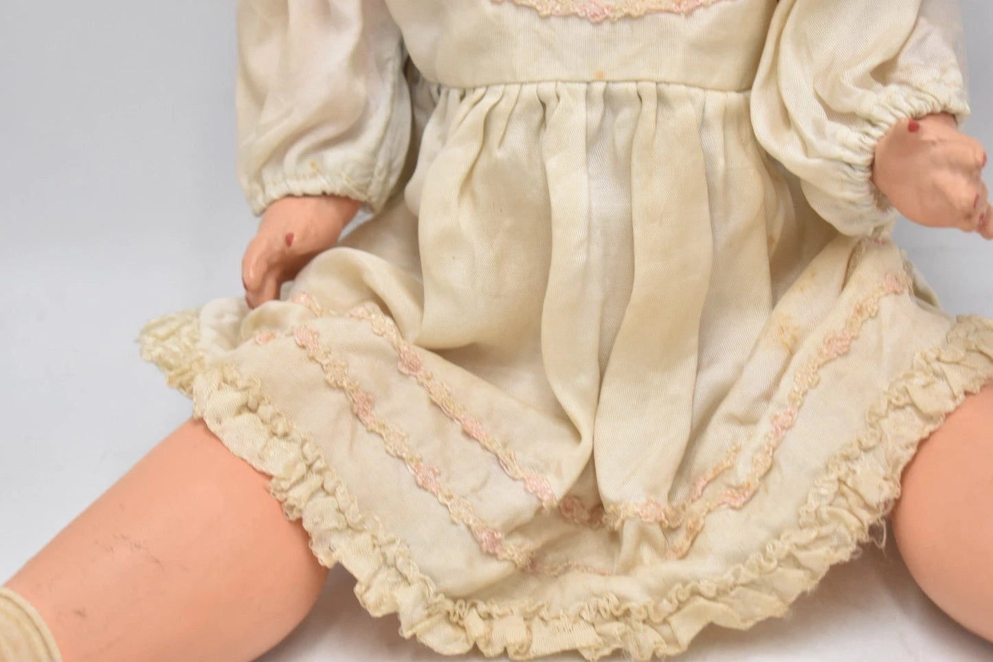 Vintage Antique Celluloid Walking Doll – 46cm, Original Outfit
