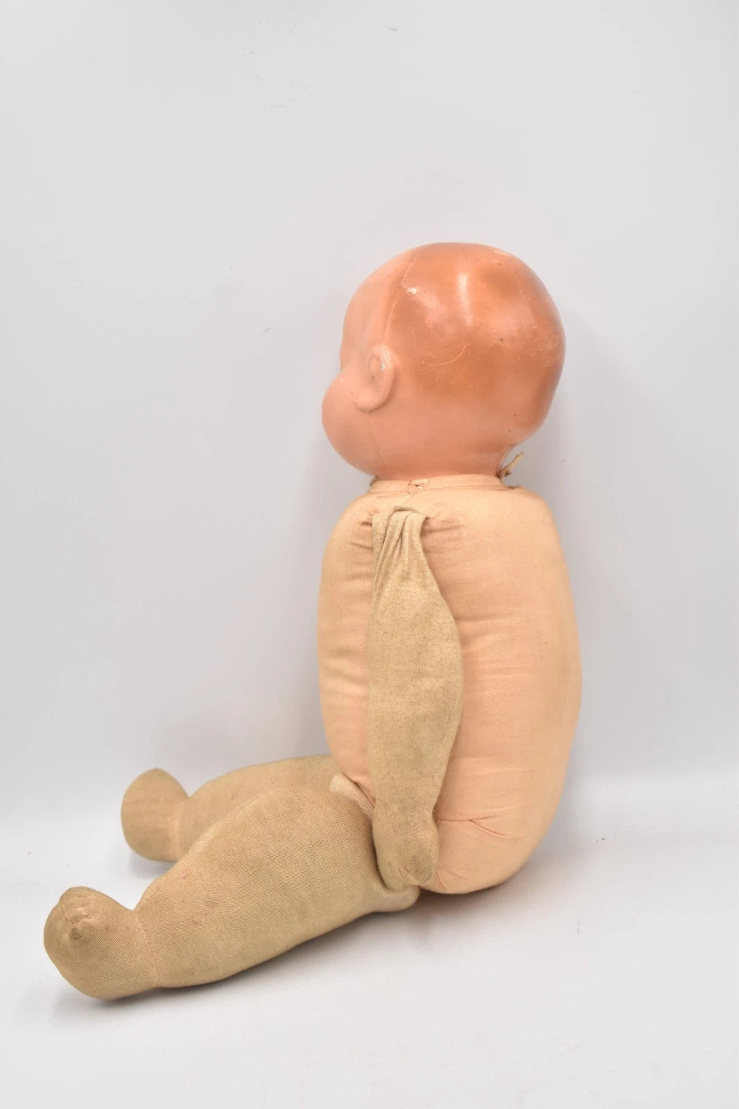Antique 1930s Made in England Composition Doll Hand Painted 40cm Collectable