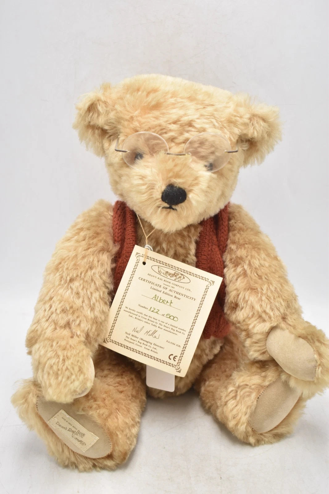 Deans Rag Book Co Albert Teddy Bear Limited Edition 122/500 Fully Jointed 34cm