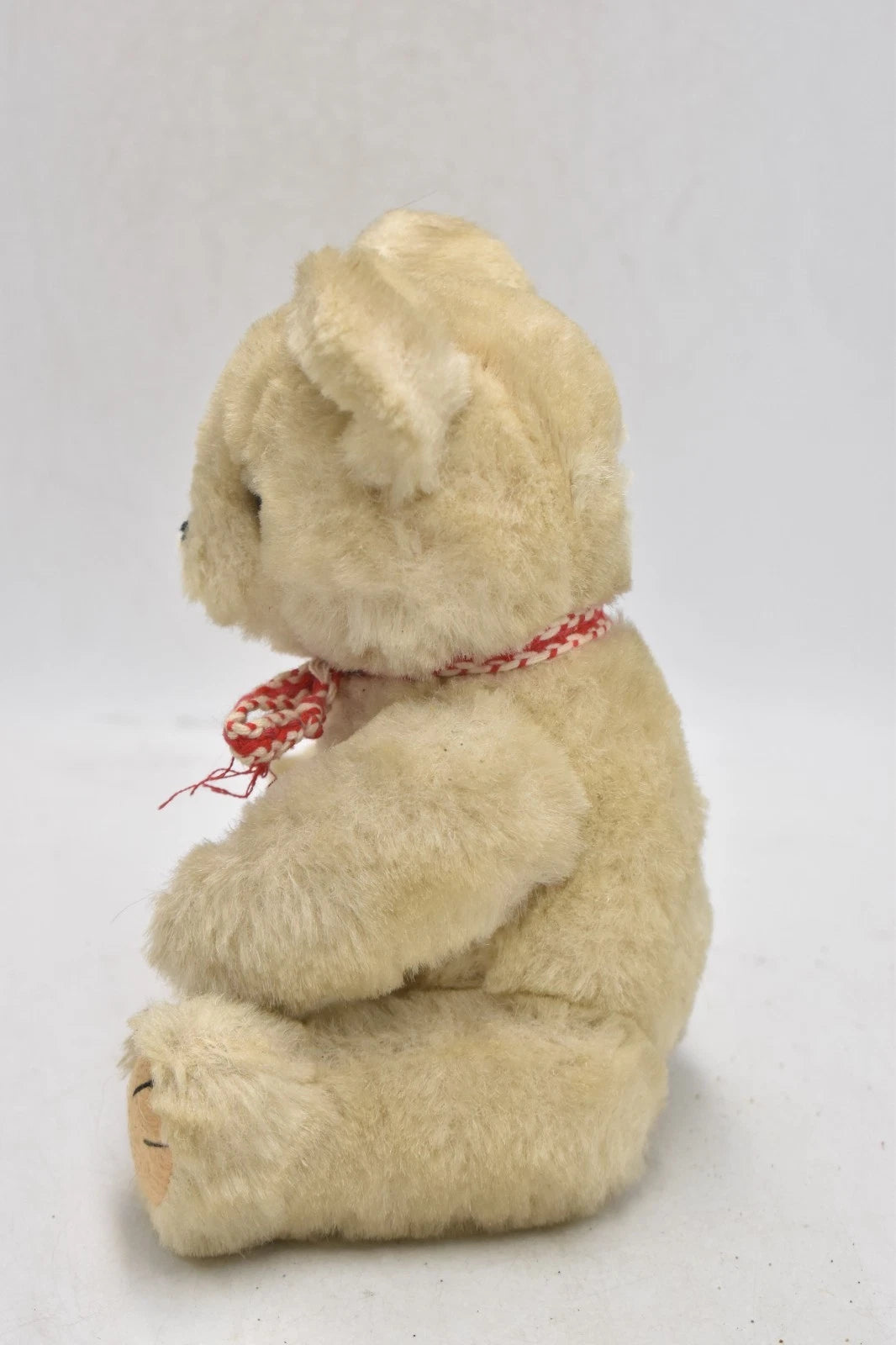 Vintage 1960s Shanghai Doll Factory Cream Wool Plush Teddy Bear 24cm Jointed