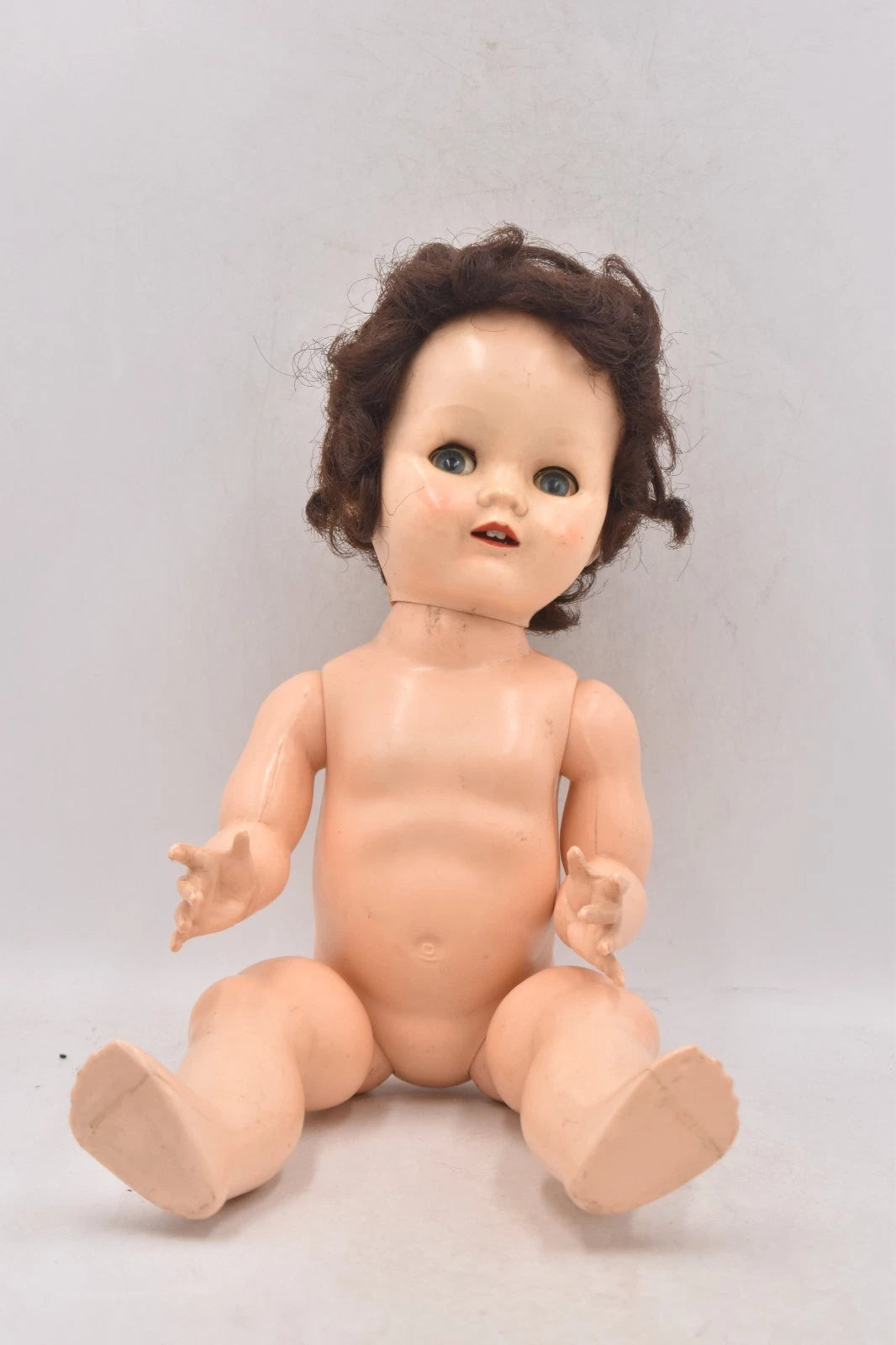Vintage 1950s Pedigree Doll Sleepy Blinking Eyes Brunette Hair 40cm