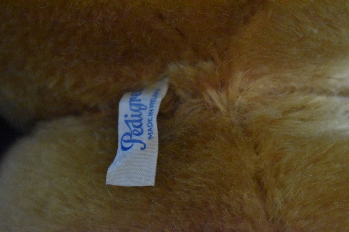 Vintage 1950s Pedigree Mohair Teddy Bear Winnie The Pooh Bells 70cm Collectable