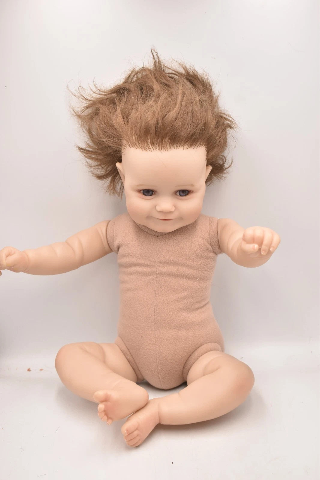 Vintage Reborn Baby Doll Lifelike Vinyl Baby Doll Soft Cloth Body 36cm