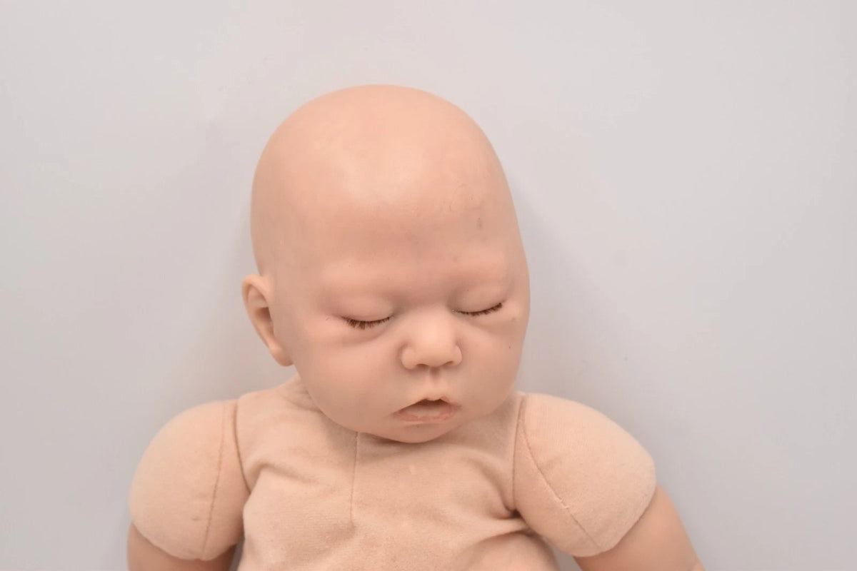 Vintage Reborn Baby Doll Lifelike Vinyl Baby Doll Soft Cloth Body Weighted 44cm