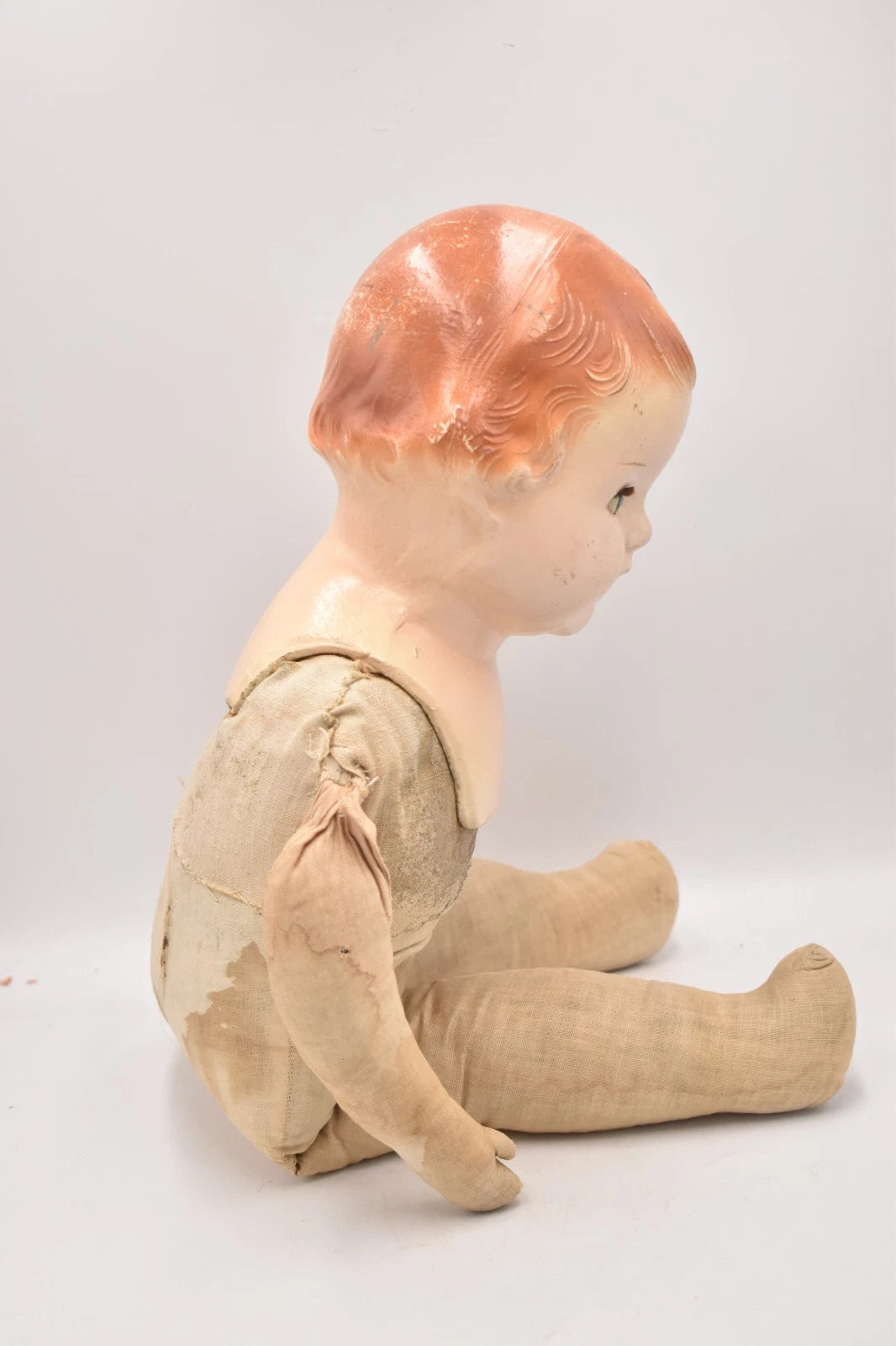 Vintage 1940s 1950s American Composition Doll Cloth Body Sleepy Eyes 50cm
