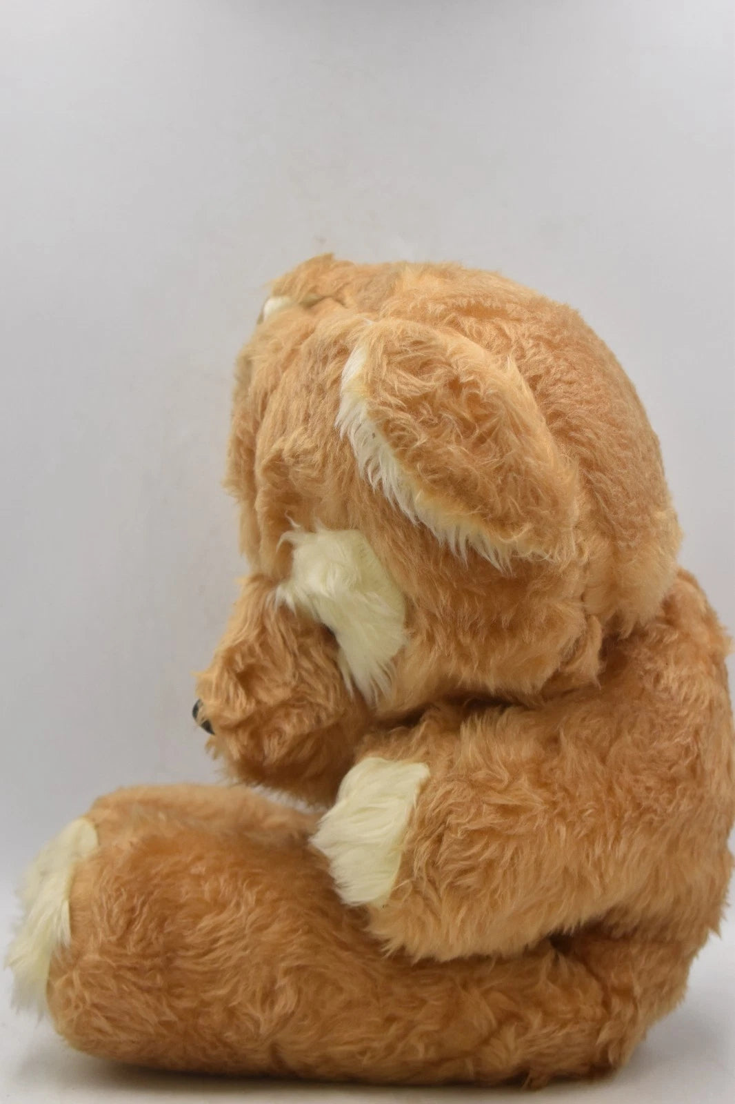 Vintage 1970s Large Teddy Bear Plush Soft Toy Moulded Nose 52cm Retro