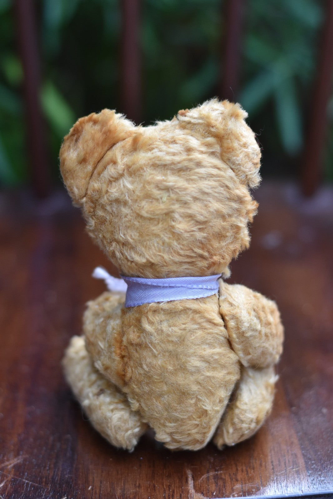 Vintage 1950s Post-War Silk Plush Teddy Bear Rod Jointed, 18cm