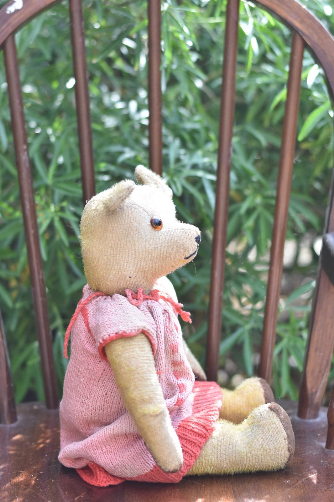 Vintage 1914–1920 American Stick Mohair Teddy Bear Nancy 36cm