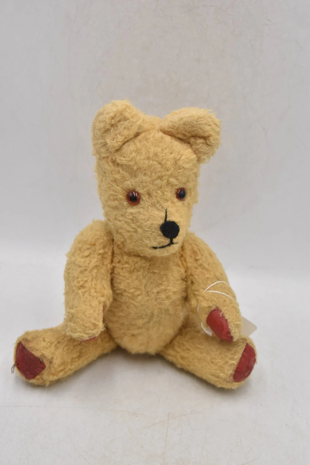 Vintage 1950s Post War English Teddy Bear Glass Eyes Jointed Collectable 26cm