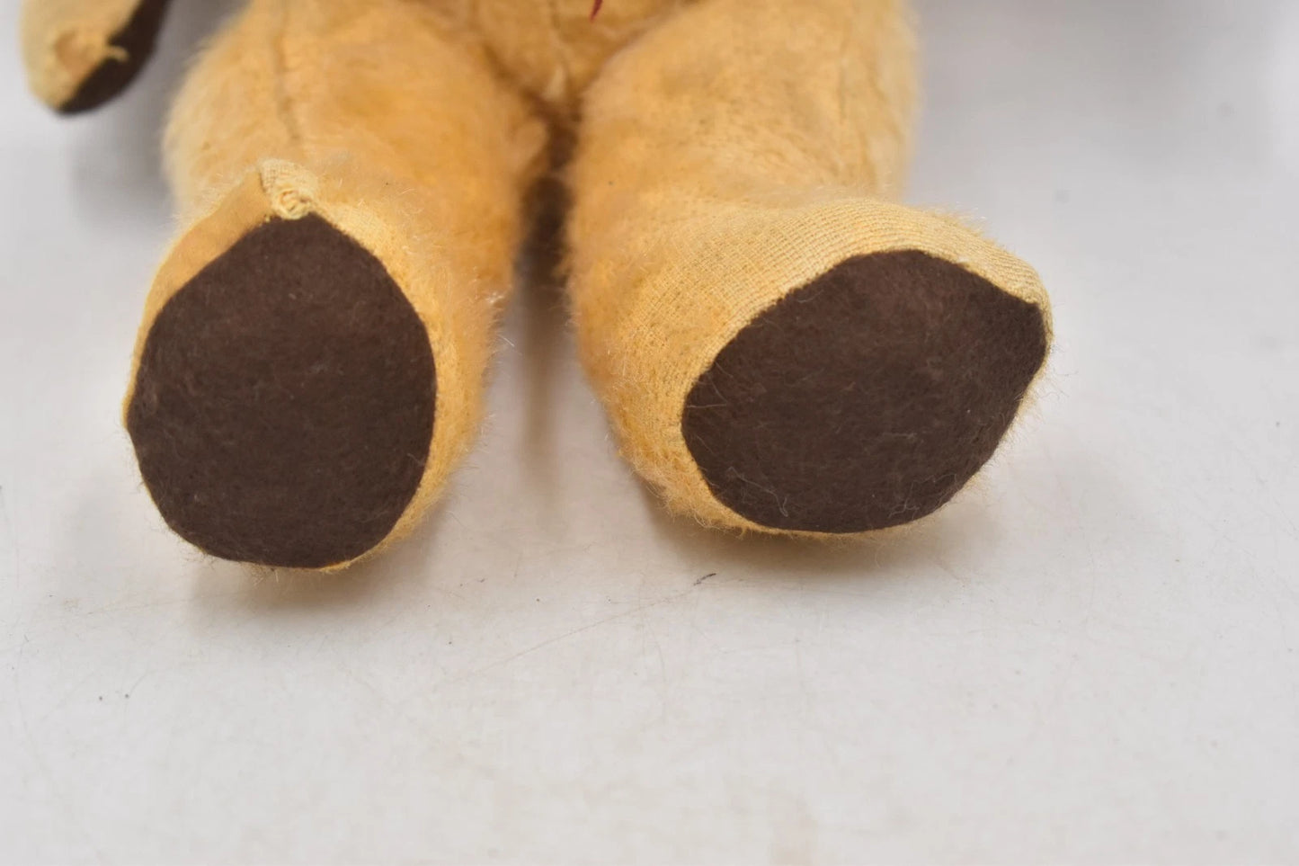 Antique Vintage Mohair Teddy Bear 38cm Jointed Glass Eyes Wood Wool Stuffed