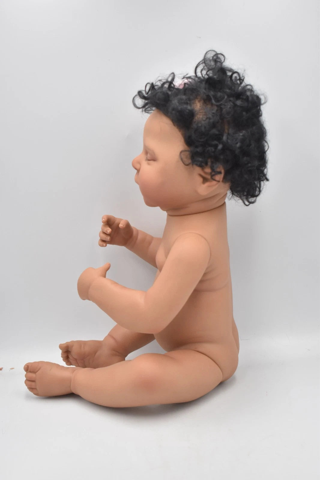 Peaches by Cassie Brace Reborn Doll Black Baby Girl Full Silicone Body 48cm