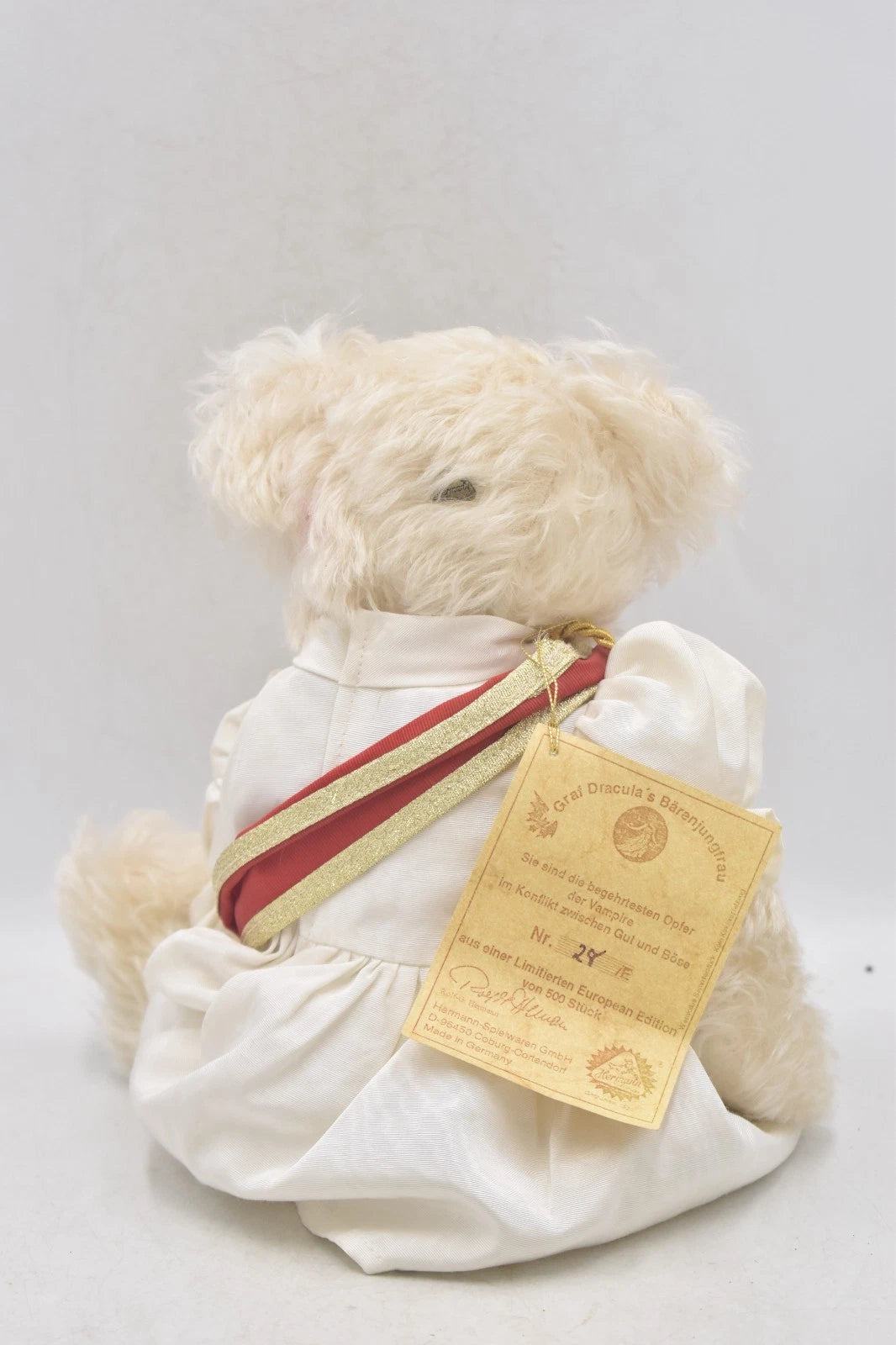 Hermann Count Dracula's Bear Maiden Teddy Bear Limited Edition Growler
