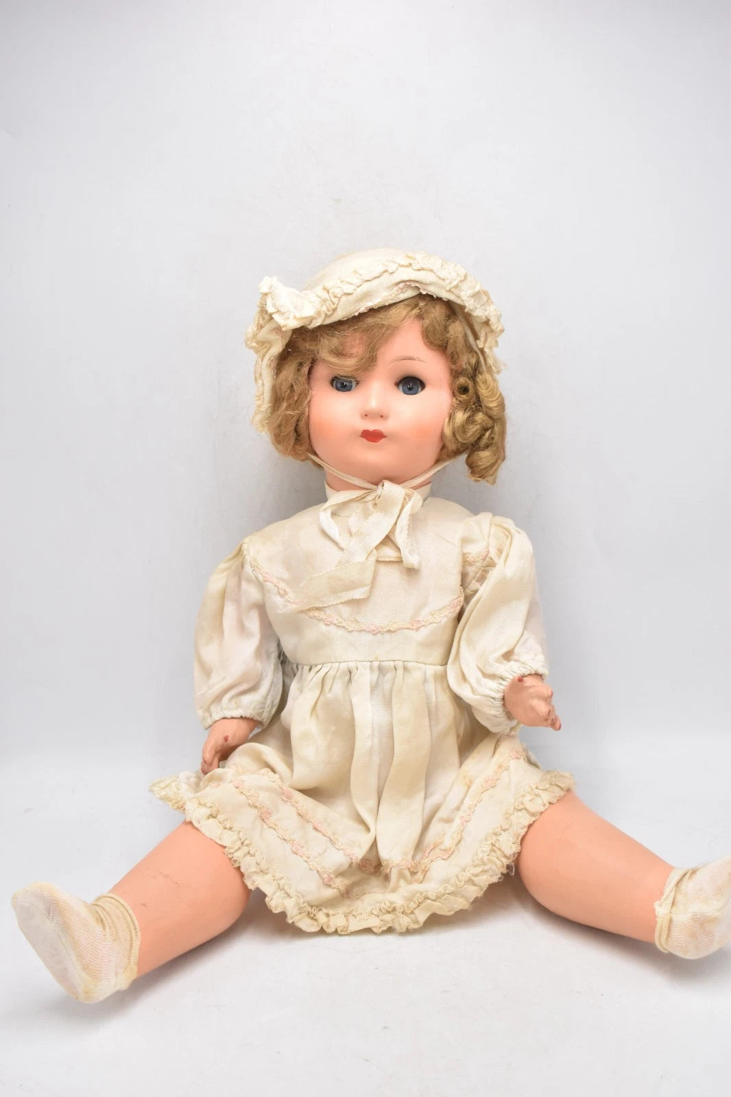 Vintage Antique Celluloid Walking Doll – 46cm, Original Outfit