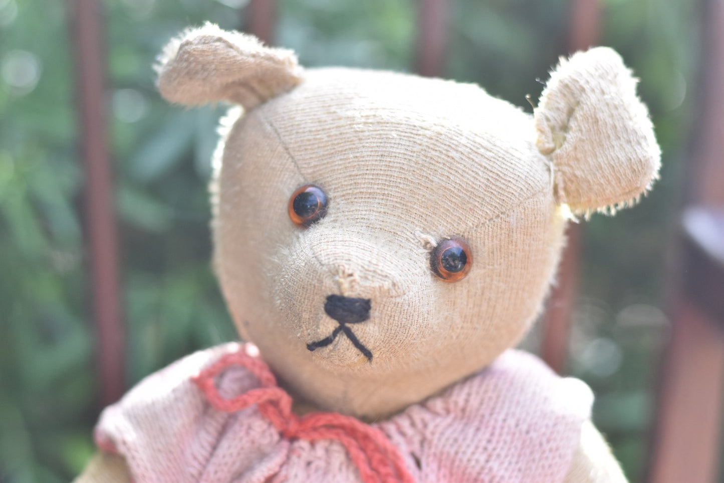 Vintage 1914–1920 American Stick Mohair Teddy Bear Nancy 36cm